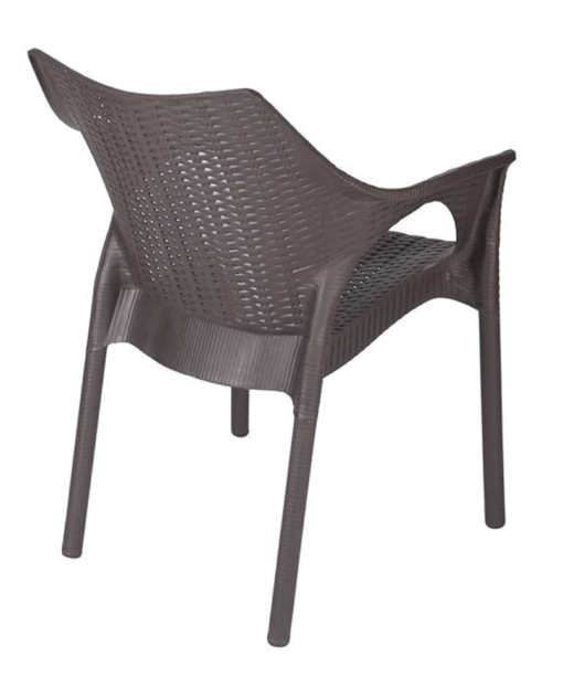 Supreme Cambridge Plastic Chairs for Home, Outdoor & Garden (Set of 4, Wenge) - Image 2